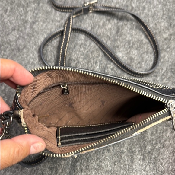 Montana West Black and Cream Crossbody Bag with Animal Print - Picture 7 of 8